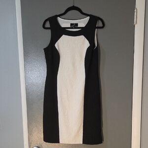 Ronni Nicole Black and White Midi Dress